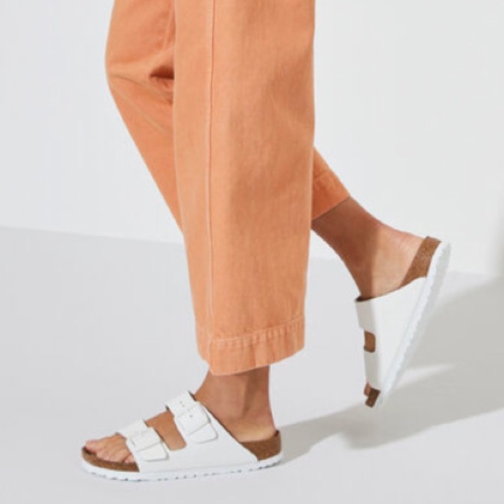 Birkenstock Arizona Soft Footbed White Leather Women's Sandals 38 US 7-7.5